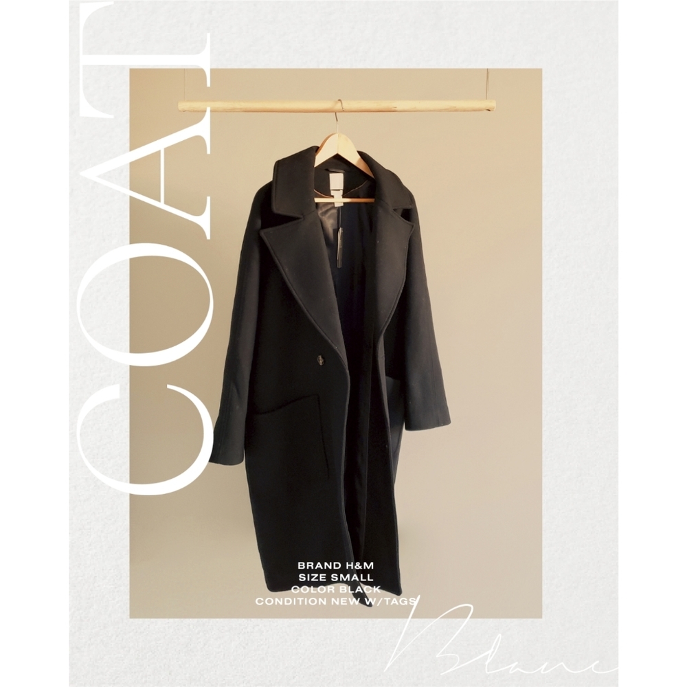 H&M black wool coat (new w/tags)